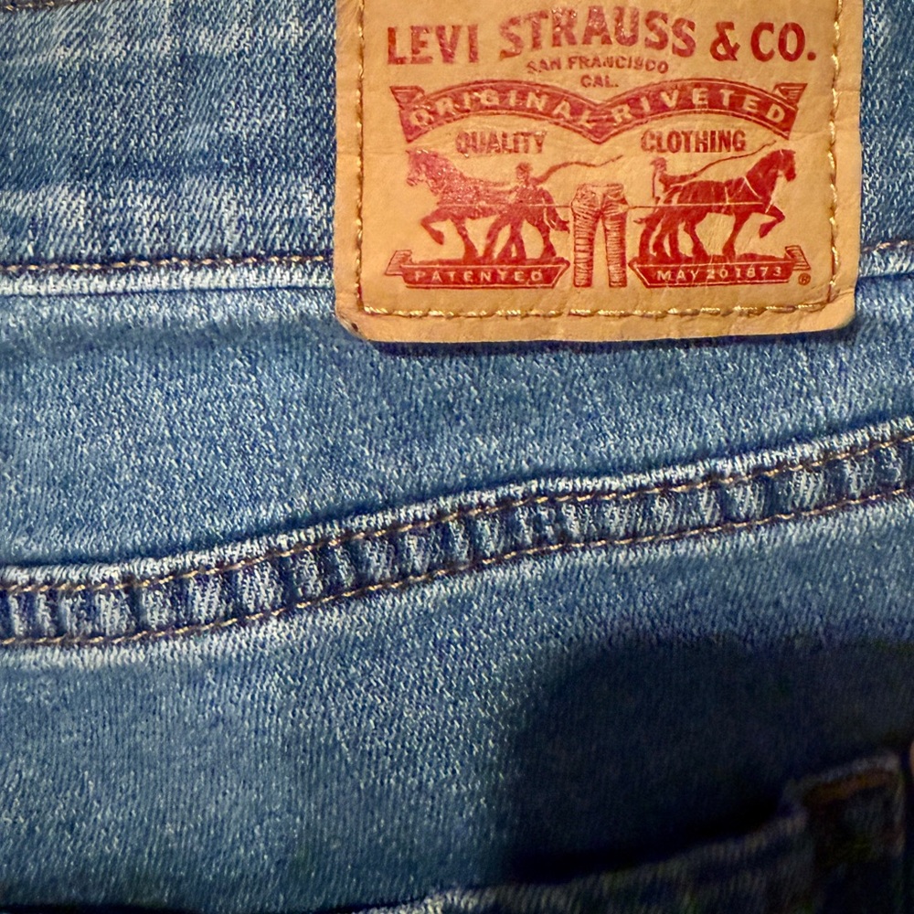 Levi's 525 Perfect Waist Straight  Women's Blue Jeans Size 14 - Picture 4 of 12